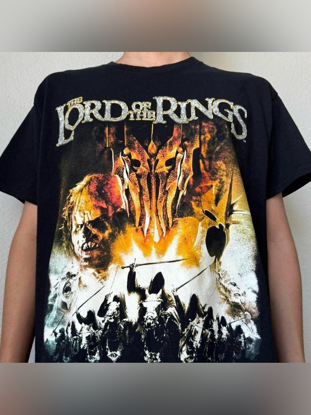 The Lord of the Rings Movie Graphics Black Tee Shirt
